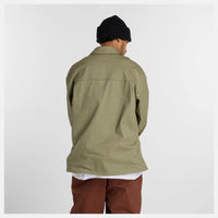 New Balance Numeric Button Up Shirt- Dark Olivine