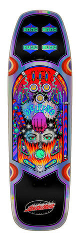 9.14in Delfino Pinball Santa Cruz Shaped Skateboard Deck