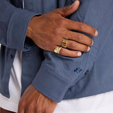 New Balance Numeric Button Up Shirt- Vintage Indigo