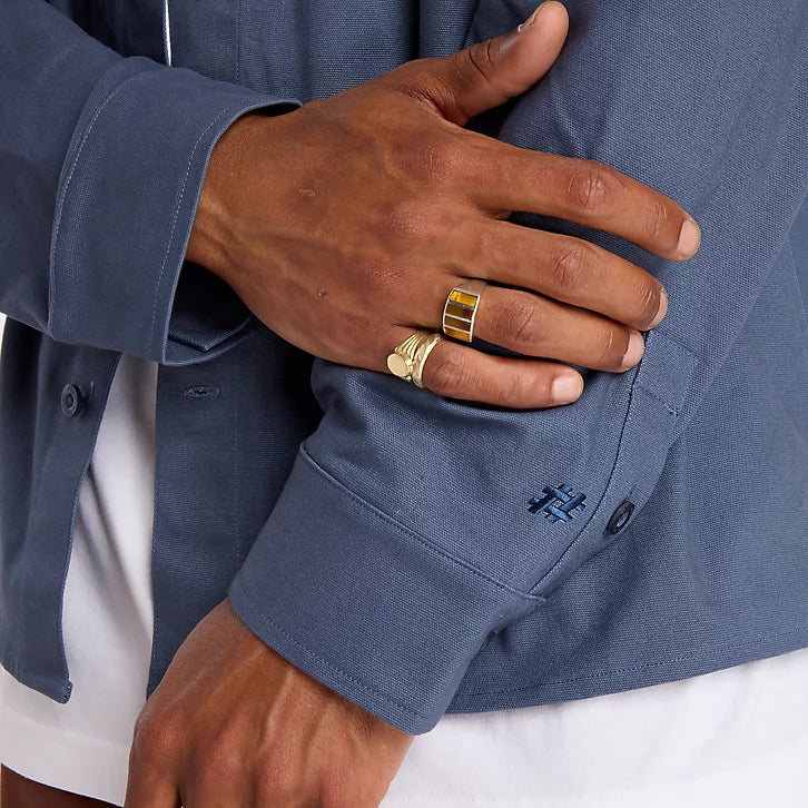 New Balance Numeric Button Up Shirt- Vintage Indigo