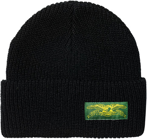 ANTI-HERO STOCK EAGLE LABEL BEANIE BLACK/YELLOW