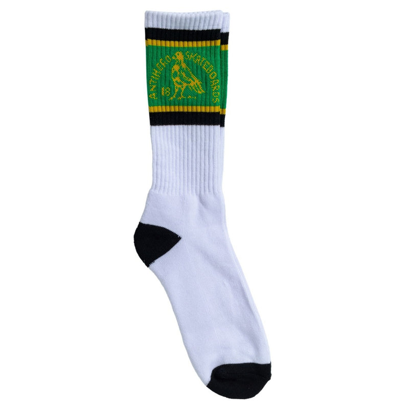 Anti-hero Clubhouse Socks White/green/black
