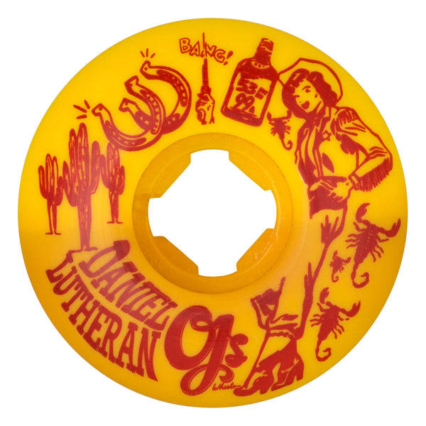 53mm Daniel Lutheran Elite Orange Yellow EZ EDGE 99a OJ Skateboard Wheels