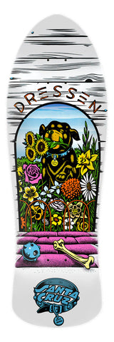 9.5in Dressen Pup Reissue Santa Cruz Skateboard Deck