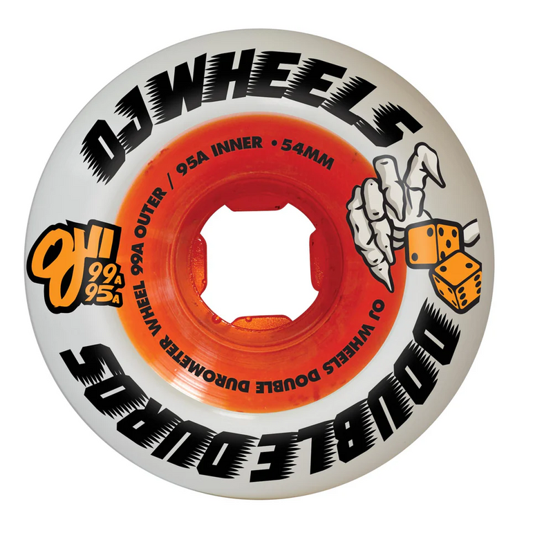 OJ DOUBLE DURO WHITE/ORANGE MINI COMBO 54MM 99A/95A