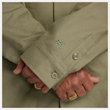 New Balance Numeric Button Up Shirt- Dark Olivine