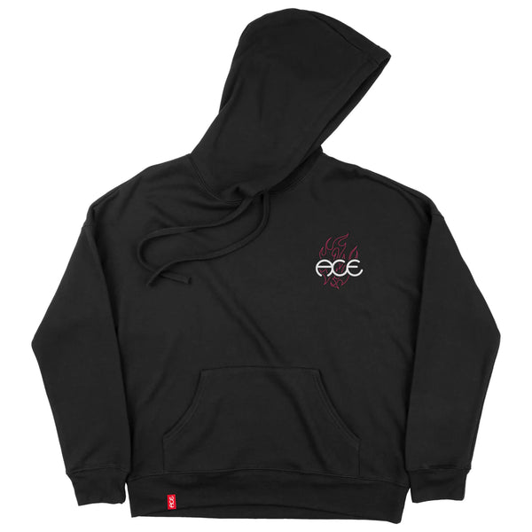 Ace Pinstripe Hoodie - Black