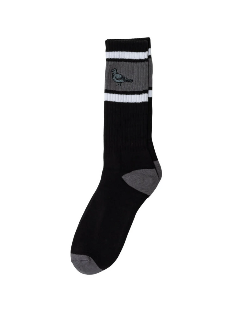 ANTI HERO PIGEON EMB SOCKS BLACK/GREY