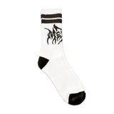 METAL  METAL HESHER SOCKS WHITE AND GREEN