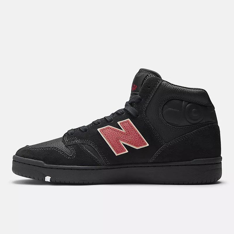 NB Numeric x Chocolate Skateboards 480 High- Black with Red