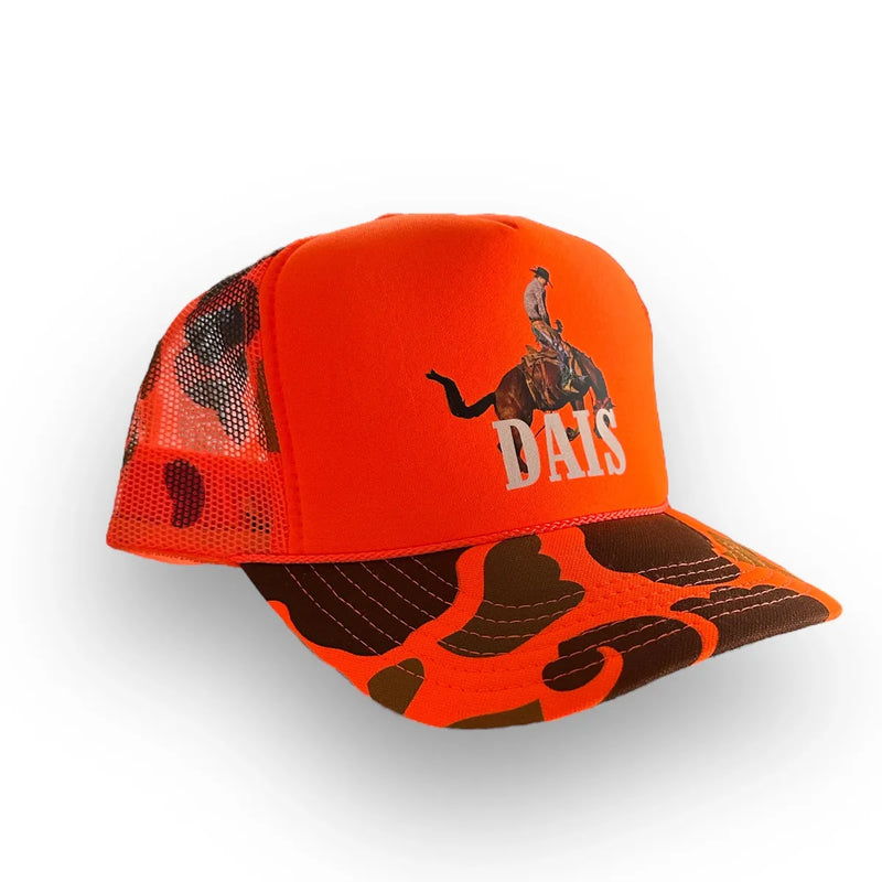 Dais- Cowboy Trucker Hat Orange Camo