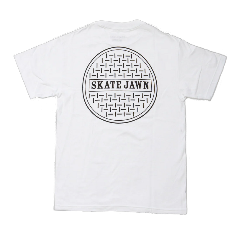 Skate Jawn Sewer Cap Tee- Aqua Blue