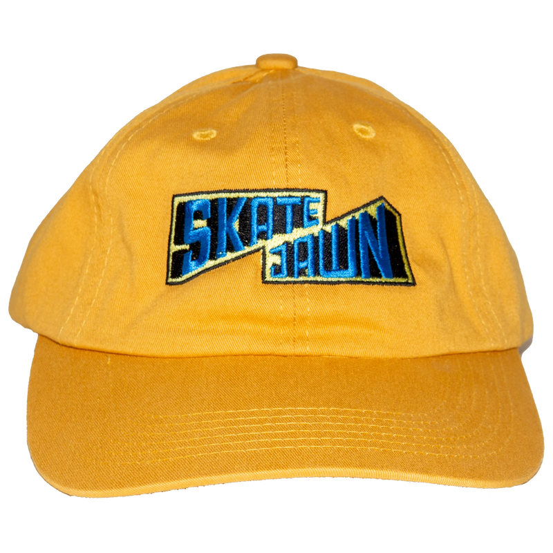 Skate Jawn Block Letter 6 Panel Hat - Dandelion