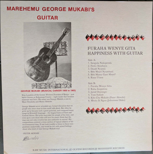 George Mukabi : Furaha Wenye Gita (LP, Comp)