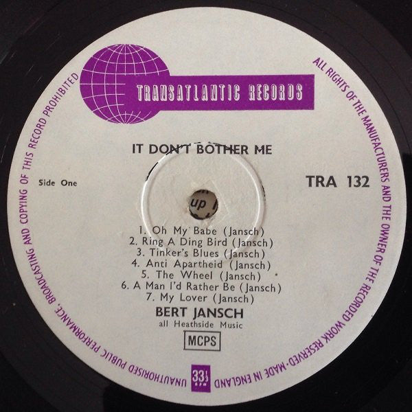 Bert Jansch : It Don't Bother Me (LP, Album)