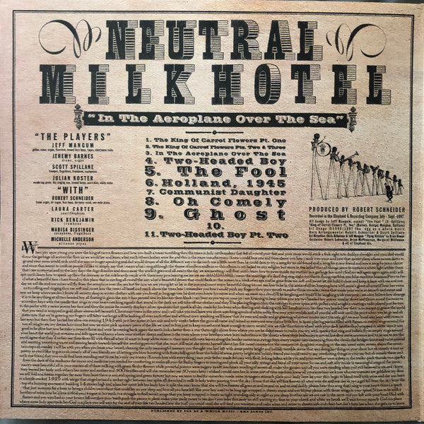Neutral Milk Hotel : In The Aeroplane Over The Sea (LP, Album, RE, Gat)