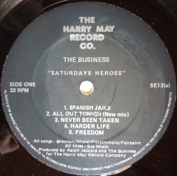 The Business : Saturdays Heroes (LP, Album)