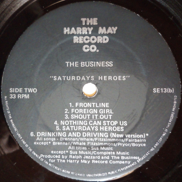 The Business : Saturdays Heroes (LP, Album)