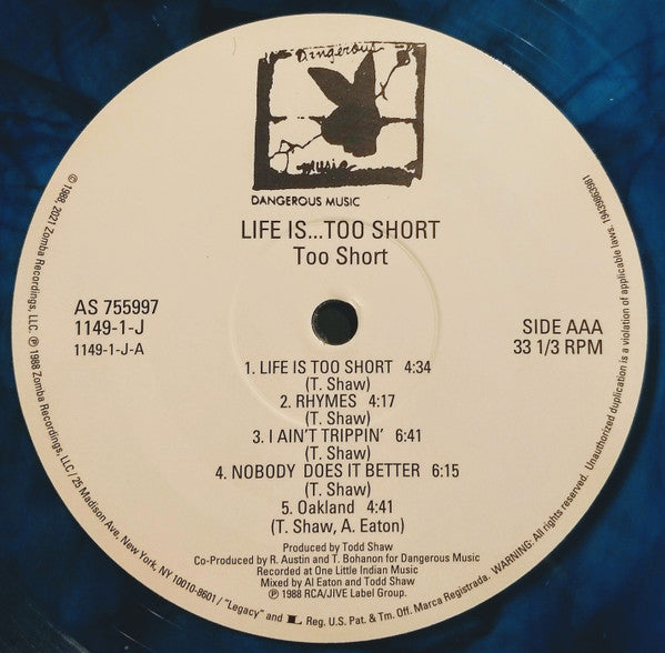 Too $hort* : Life Is...Too $hort (LP, Album, Ltd, RE, Blu)
