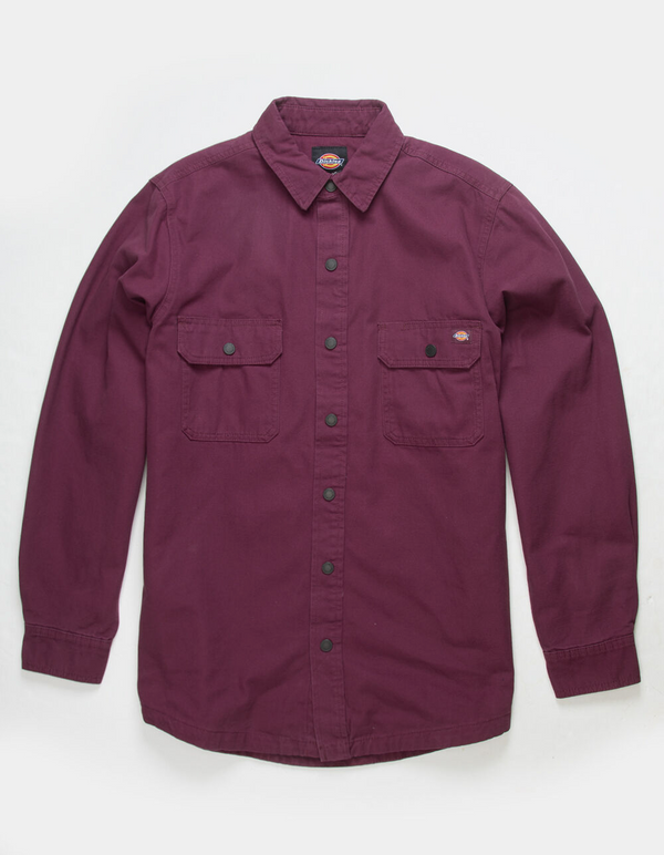 DICKIES FLANNEL LINED DUCK SHIRT WINE