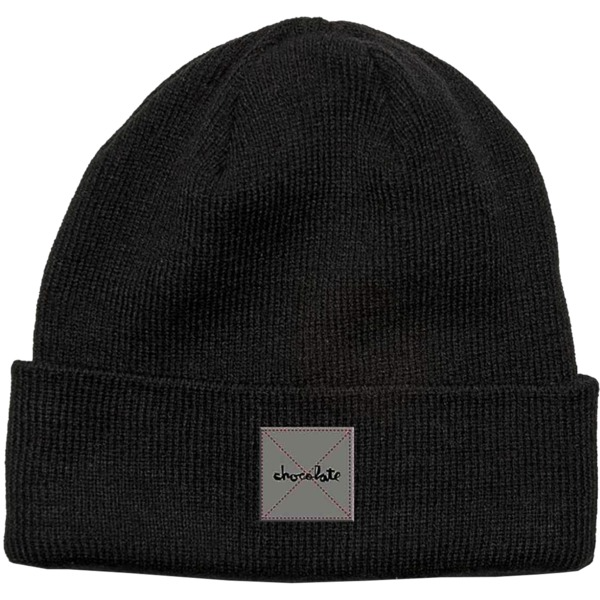 CHOCOLATE REFLECTIVE BEANIE BLACK – Town and Country Skateboards