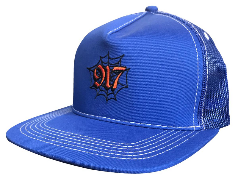 CALL ME 917 BLUE TRUCKER HAT