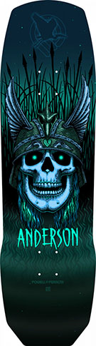 POWELL ANDY ANDERSON HERON SKULL PRO 7-PLY TEAL DECK 9.13