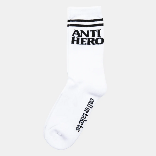 ANTIHERO IF FOUND SOCKS WHITE/BLACK