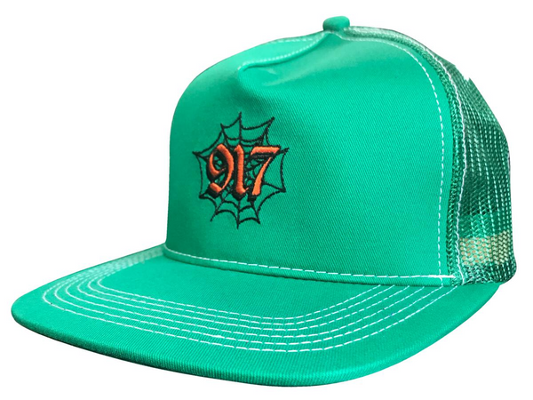 CALL ME 917 GREEN MESH TRUCKER HAT