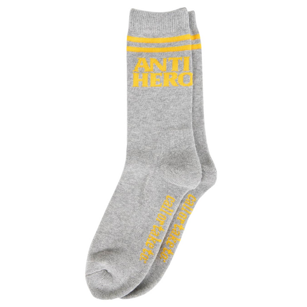 ANTIHERO BLACK HERO IF FOUND SOCKS HEATHER/YELLOW